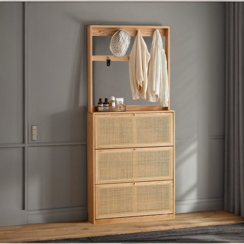 12 Pair Solid Wood Overdoor Shoe Organizer