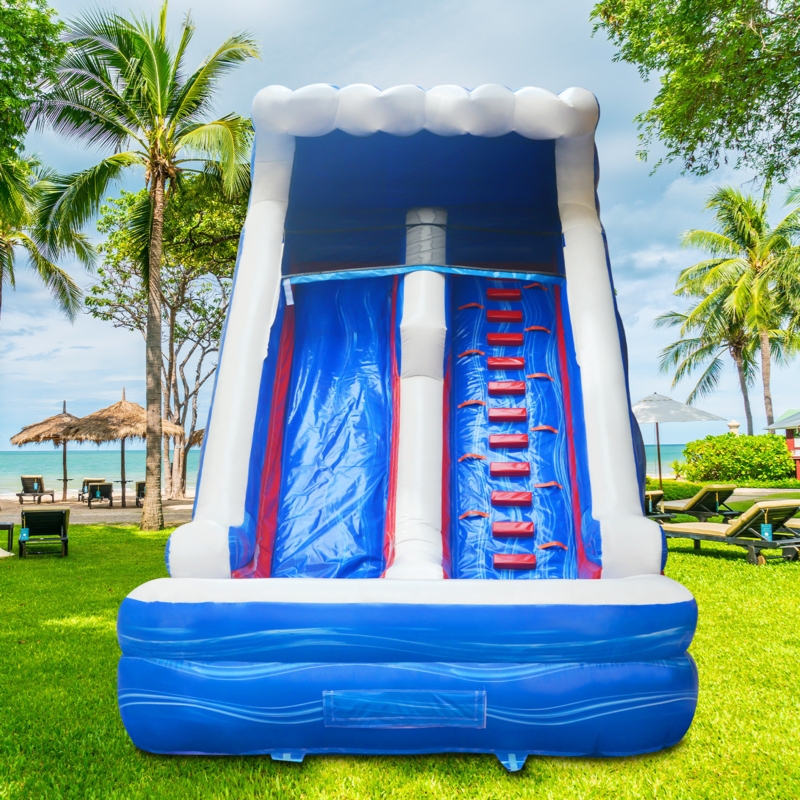 16' H x 25' D Inflatable Water Slide with Air Blower