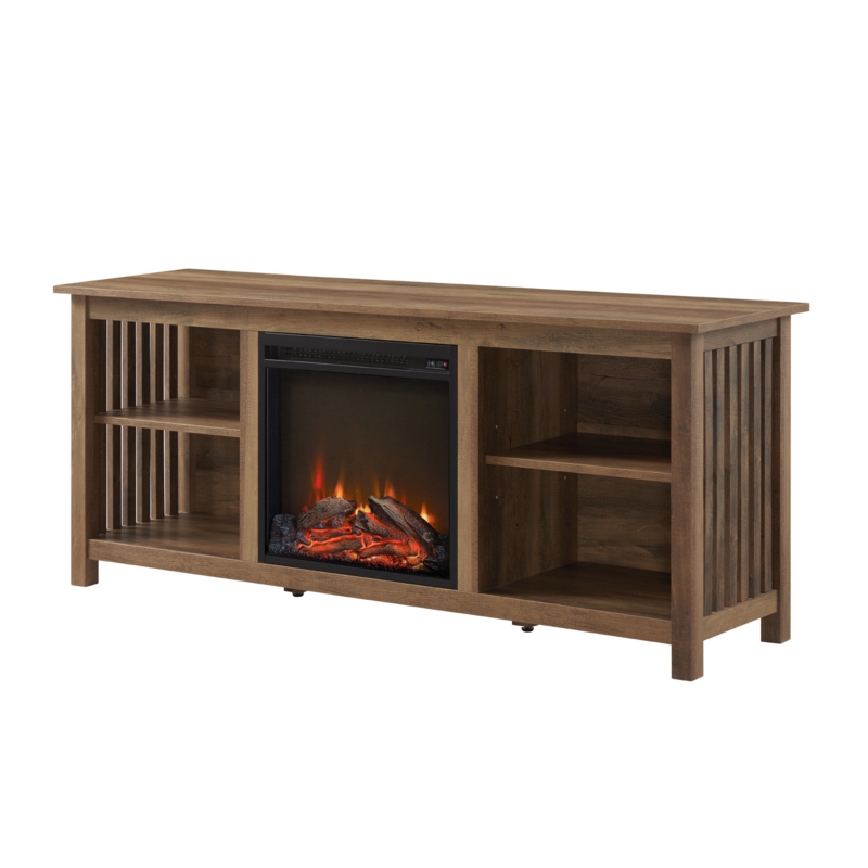 58" Media Console for TVs up to 65" with Electric Fireplace Included