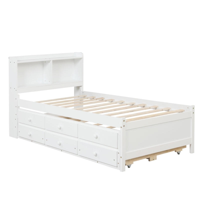 Aideyn Bookcase Storage Bed