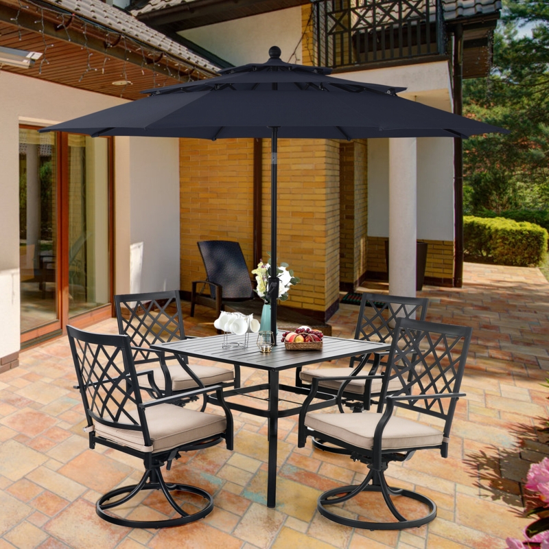 Alyah 4 - Person Square Outdoor Dining Set with Cushions