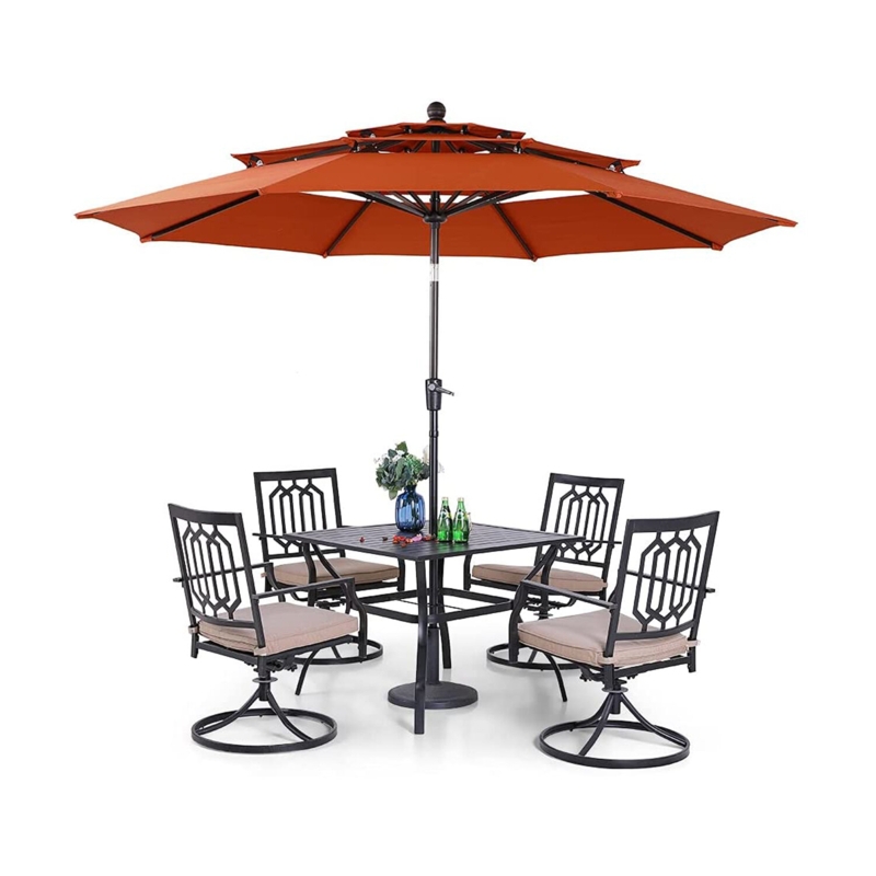 Alyah 4 - Person Square Outdoor Dining Set with Cushions