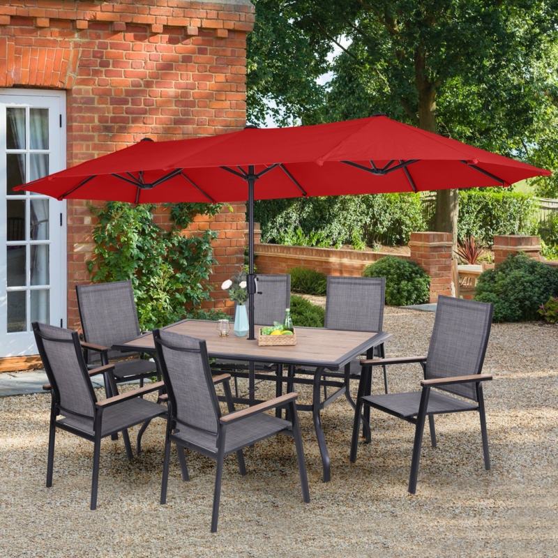 Alyah 6 - Person Rectangular Outdoor Dining Set
