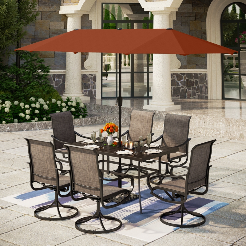 Alyah 6 - Person Rectangular Outdoor Dining Set