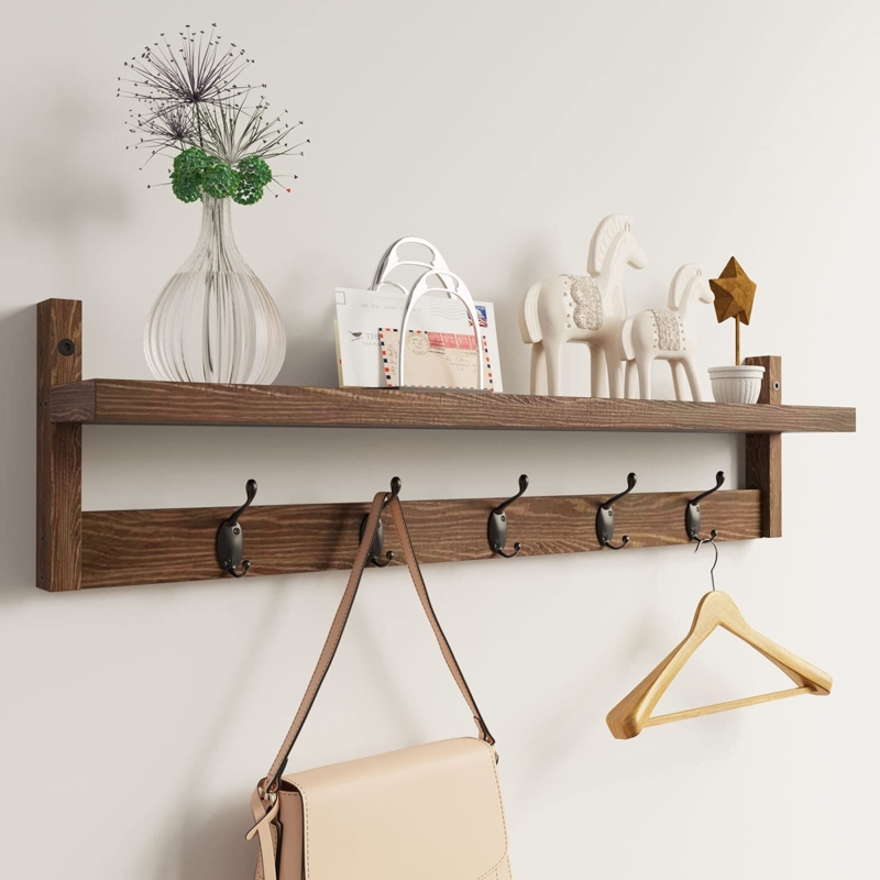 Wall Mounted Coat Rack With Shelf | Foter