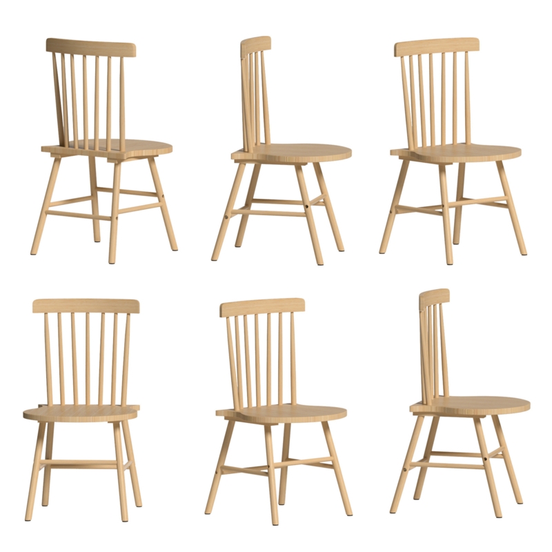 Antwanae Solid Wood Windsor Back Side Chair