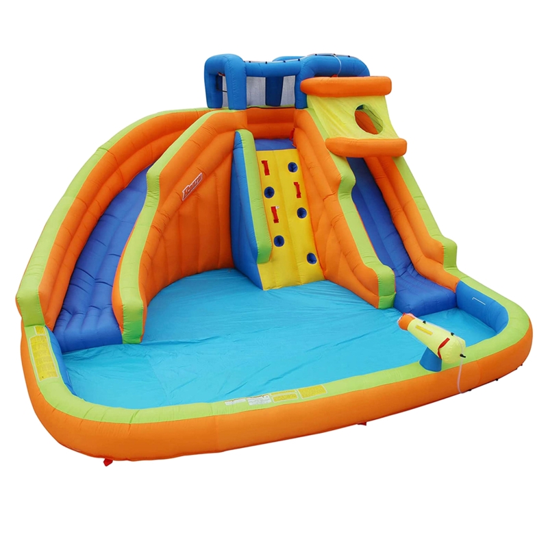 Banzai Drop Zone Outdoor Inflatable Backyard Water Splash Park Activity Center