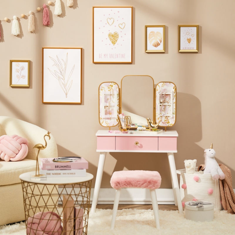 Bobbitt Kids Vanity Set with Mirror