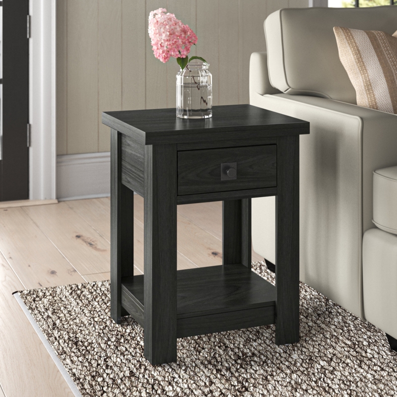Braintree Coover Wood End Table With 1 Drawer