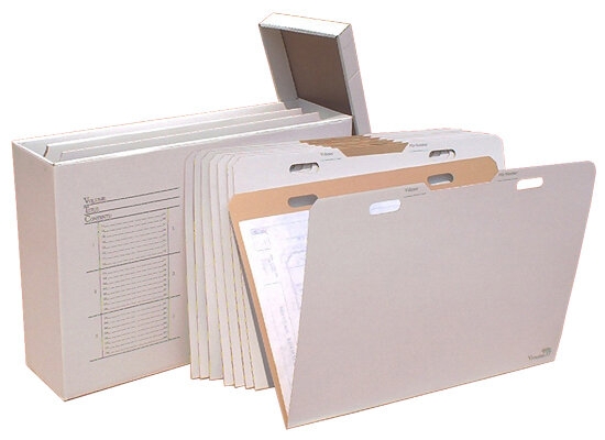 Cardboard Flat Files Box (Set of 8)