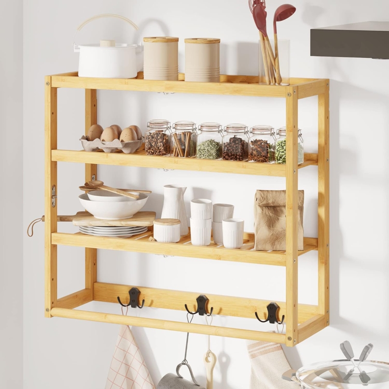 Cemlyn 3 Piece Solid Wood Tiered Shelf