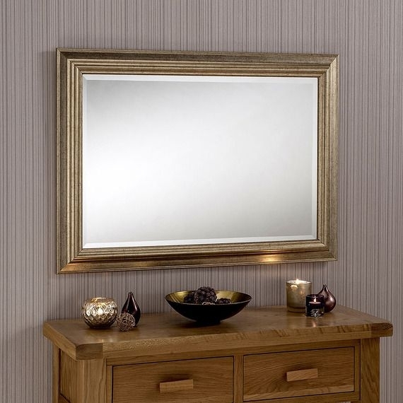 Classic Champagne Framed Wall Mirror - Champagne