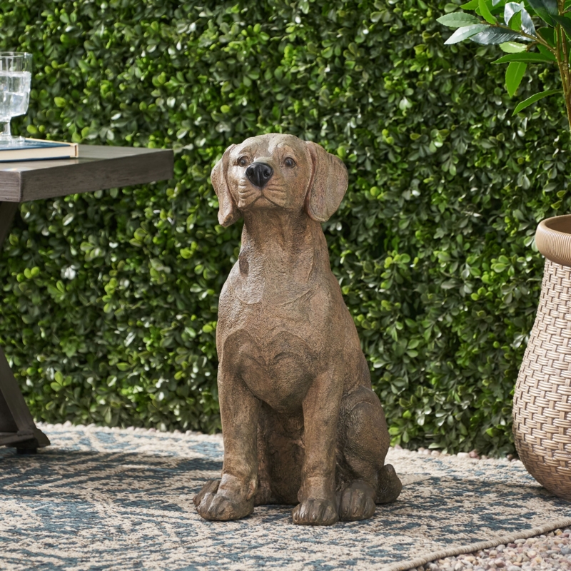 Costco Dog Animals Weather Resistant Stone Garden Statue