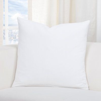 Eider & Ivory Gully Stain Resistant Designer Throw Pilow Polyester/Polyfill/Synthetic in White, Size 26.0 H x 26.0 W x 6.0 D in | Wayfair