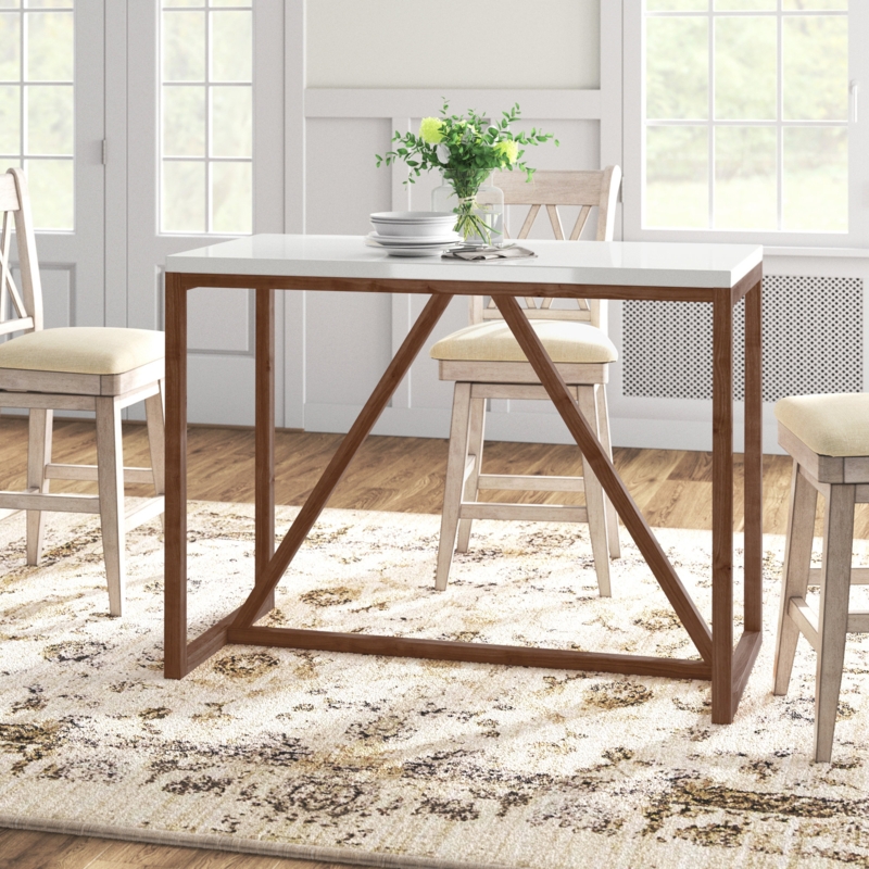 Feltonville Counter Height 48" Long Trestle Dining Table