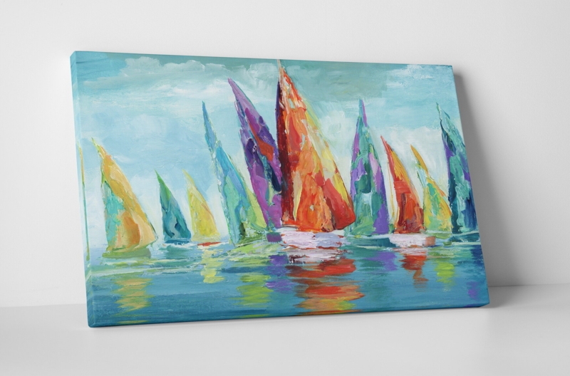 " Fine Day Sailing I " Print on Canvas