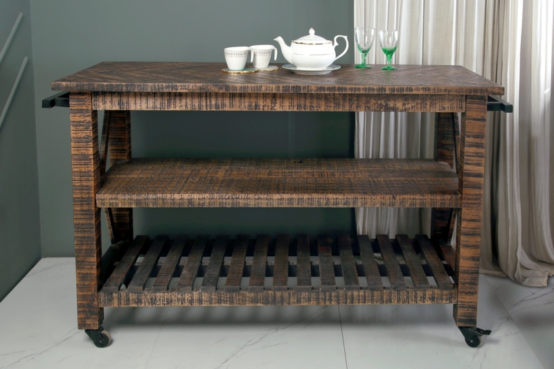 Glossop Solid Wood Kitchen Cart