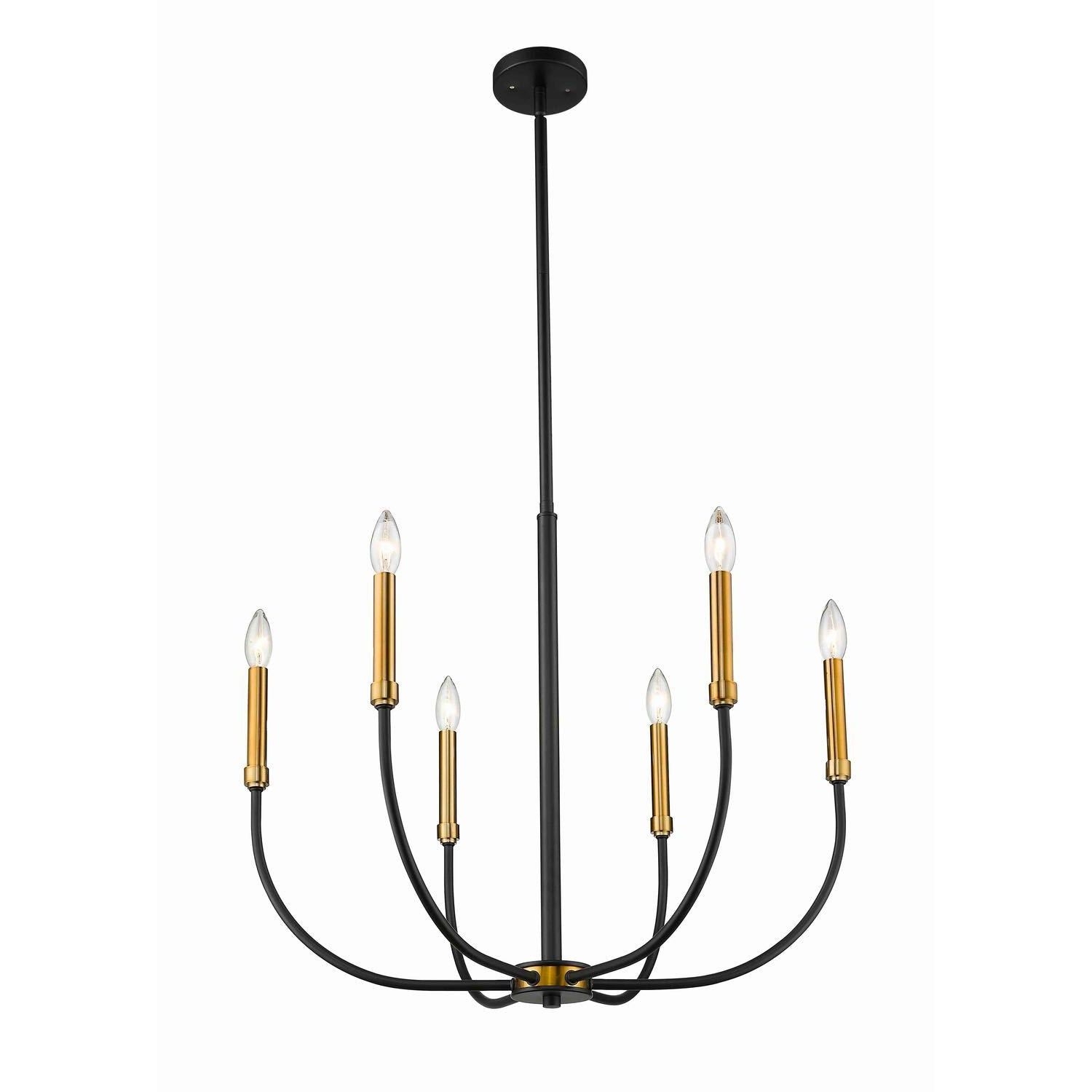 Haylie Chandelier - Matte Black + Brushed Nickel