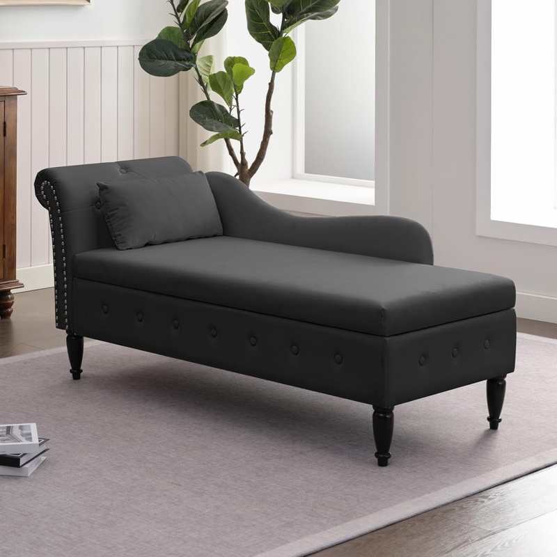 Ignaat Velvet Chaise Lounge