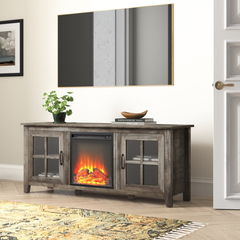 Imogen 58" Media Console for TVs up to 65" with Electric Fireplace Included
