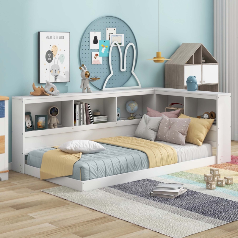 Latrevia Bookcase Storage Bed