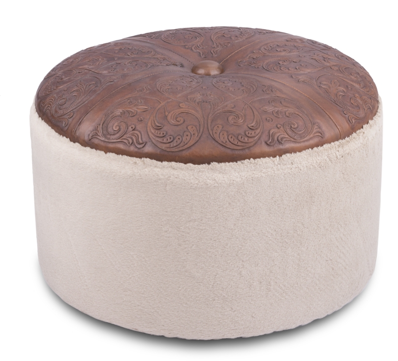 Leather Pouf