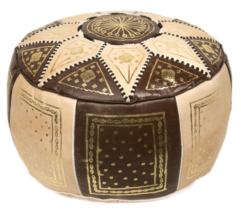 Leather Pouf