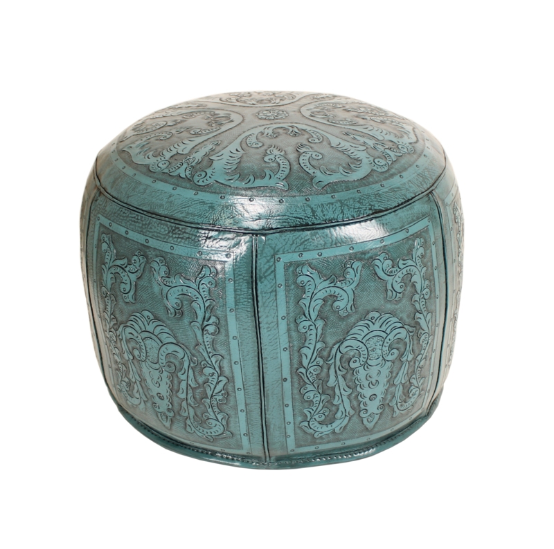 Leather Pouf