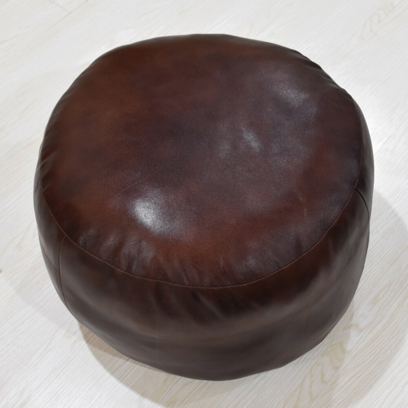 Leather Pouf