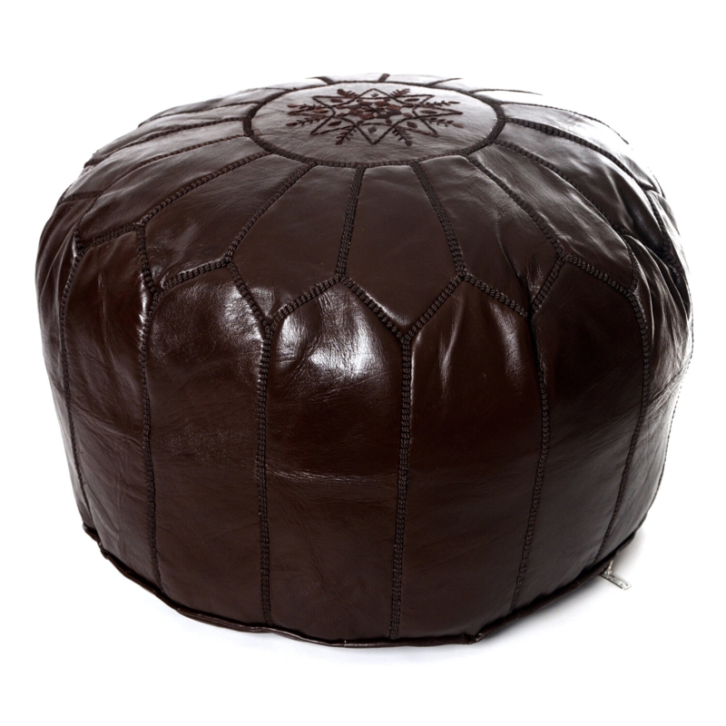 Leather Pouf