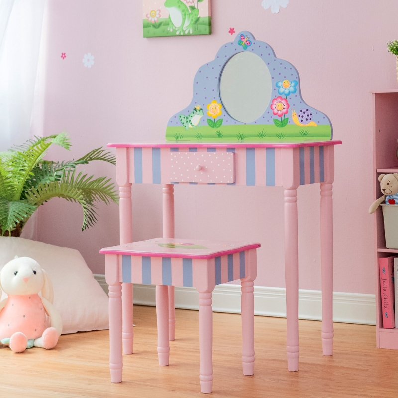 Magic Garden Kids Vanity Set with Mirror