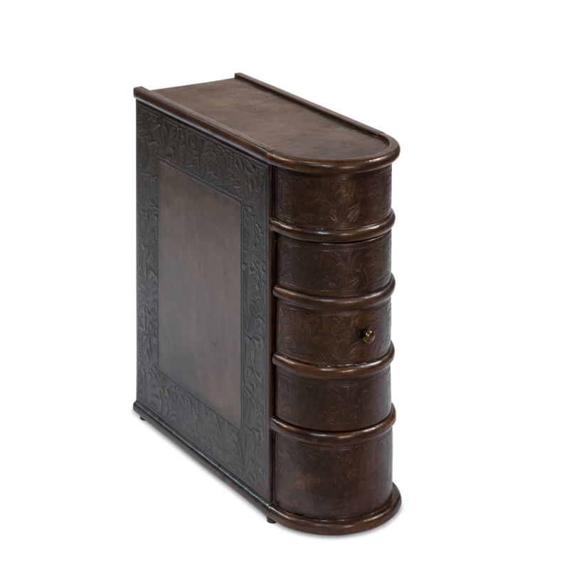 Morefield Solid Wood Tray Top Pedestal End Table with Storage