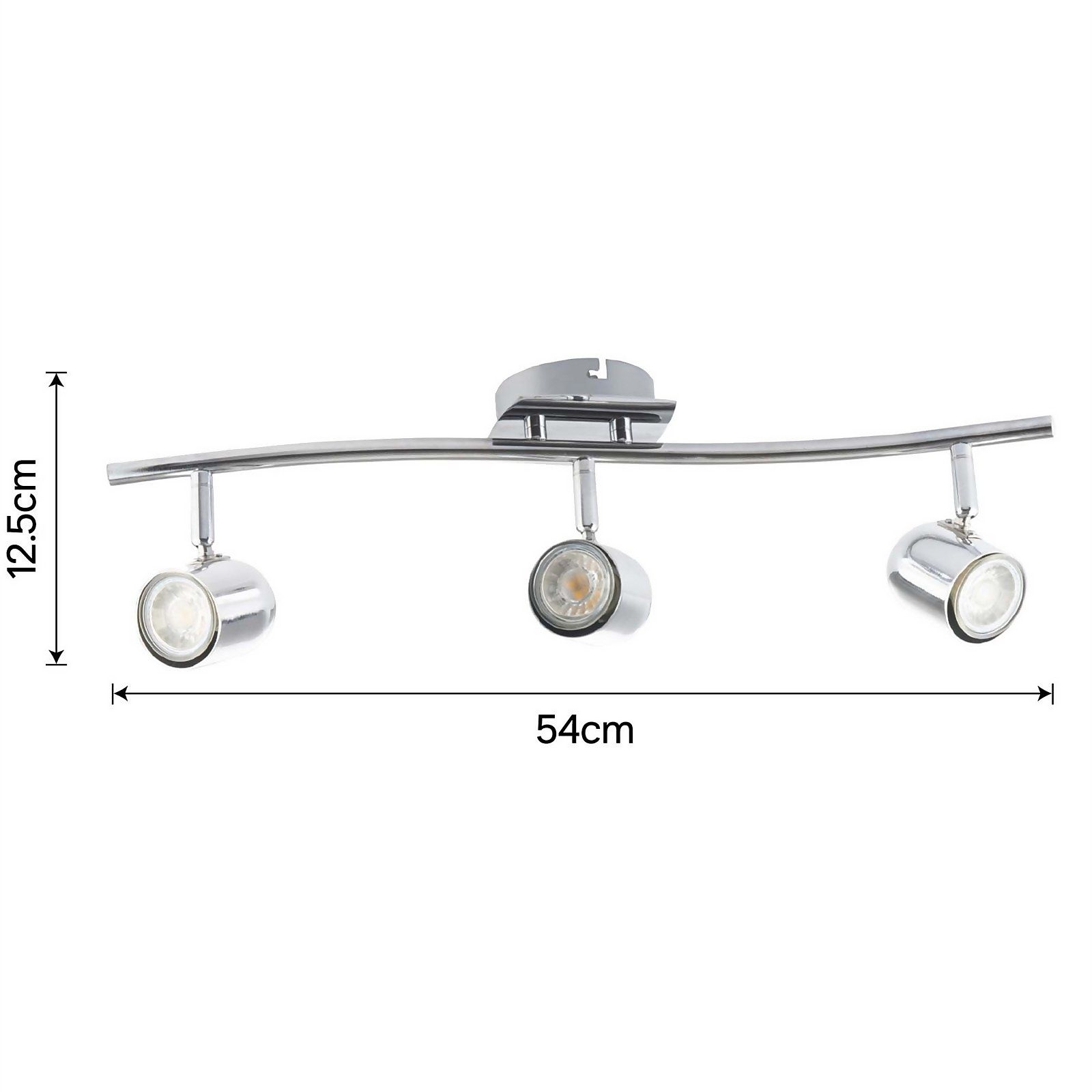 Phoenix 3 Lamp Round Spotlight, Chrome
