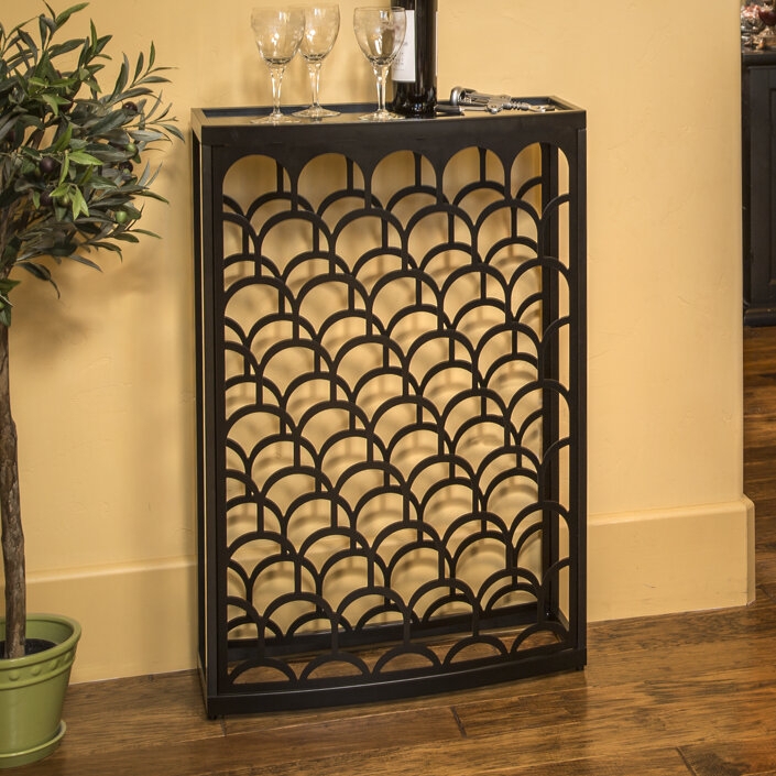 Raby 36 Bottle Floor Wine Bottle Rack in Black