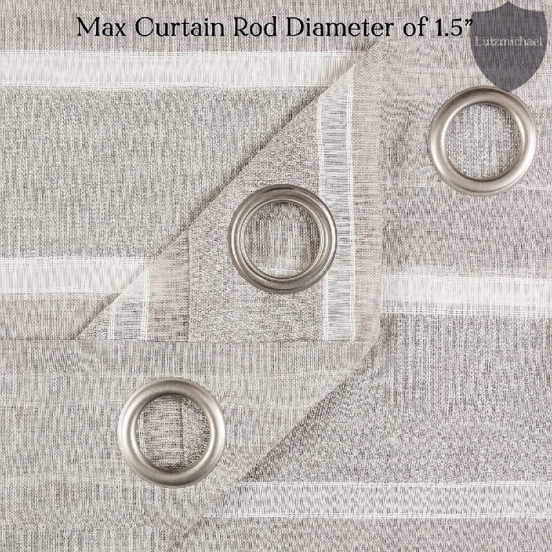 Remonia Polyester Semi-Sheer Curtain Pair
