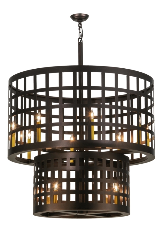 Ronny 12 - Light Dimmable Tiered Chandelier
