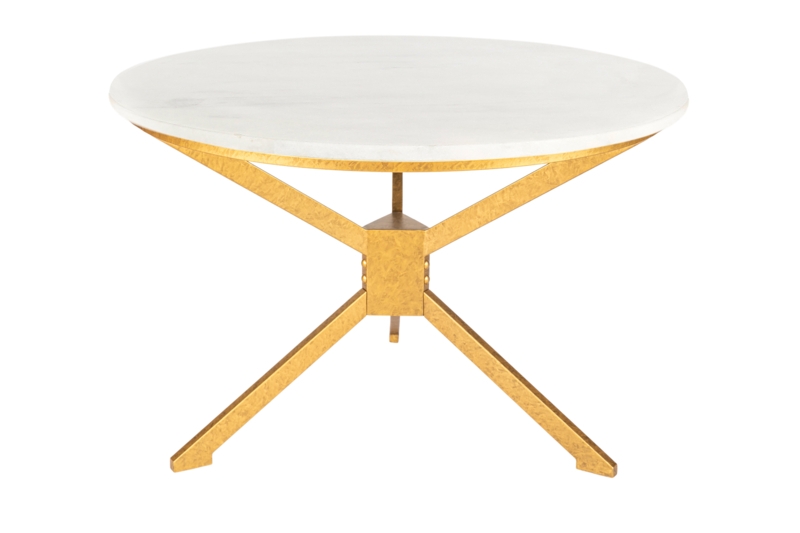 Round Marble Top Metal Base Dining Table