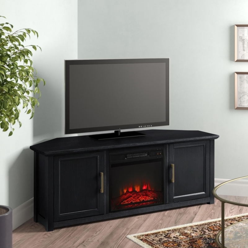 Rozier TV Stand for TVs up to 65" with Electric Fireplace Included