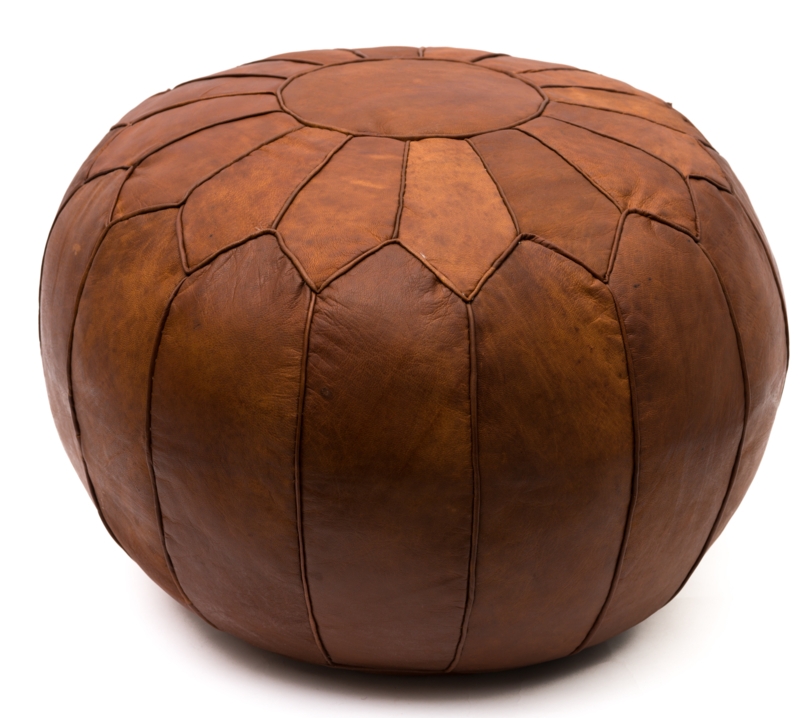 Sera Leather Pouf