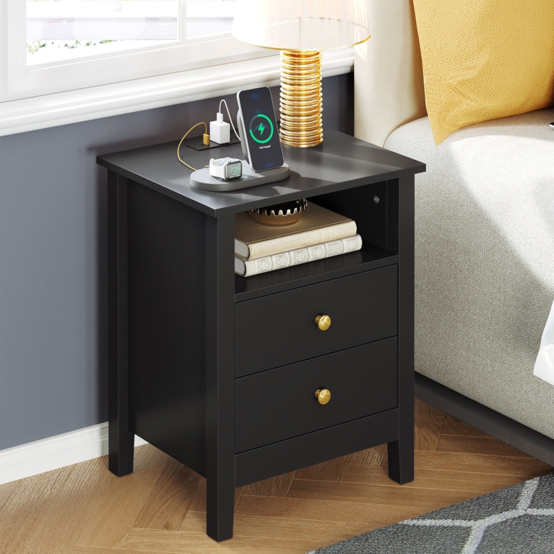 Drawer nightstand with USB high quality