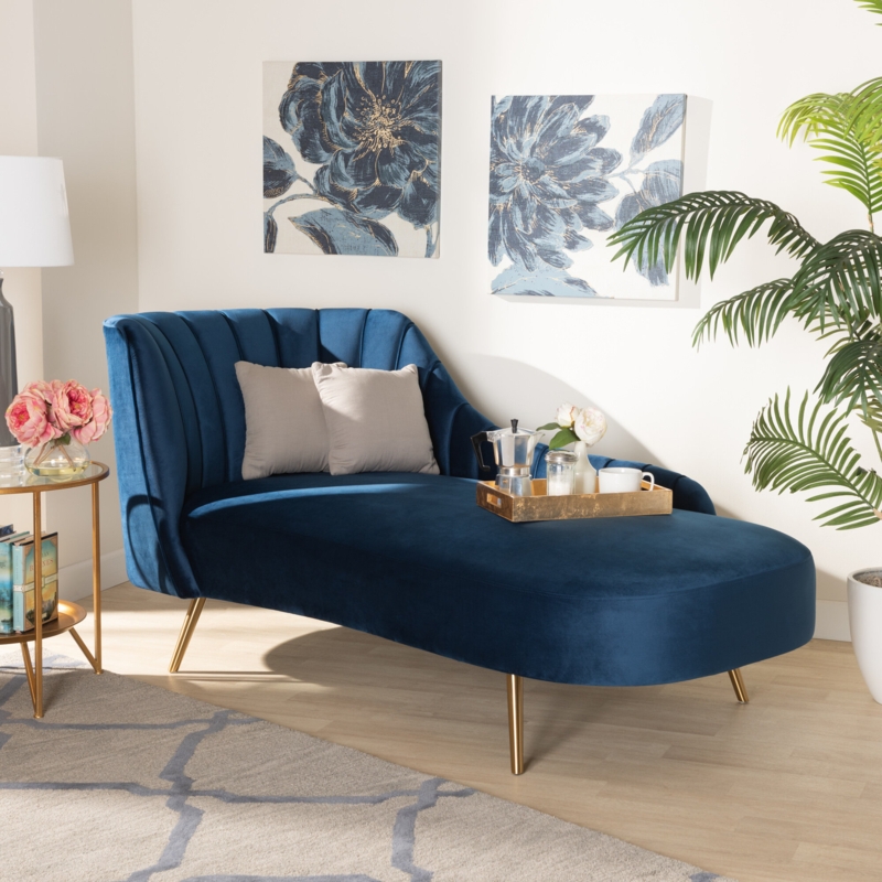 Siloam Velvet Chaise Lounge