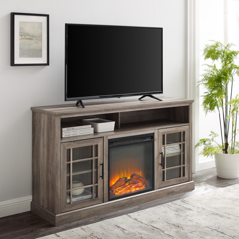 Soza 58" Media Console for TVs up to 65" with Electric Fireplace Included
