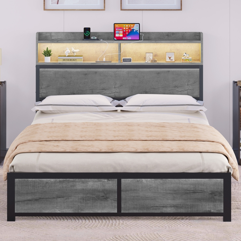 Tallent Metal Bookcase Storage Bed