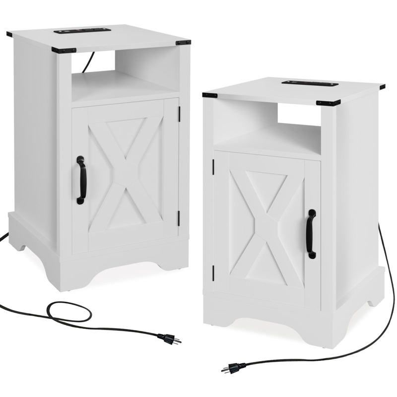 Versavia Manufactured Wood Nightstand with Charging Station
