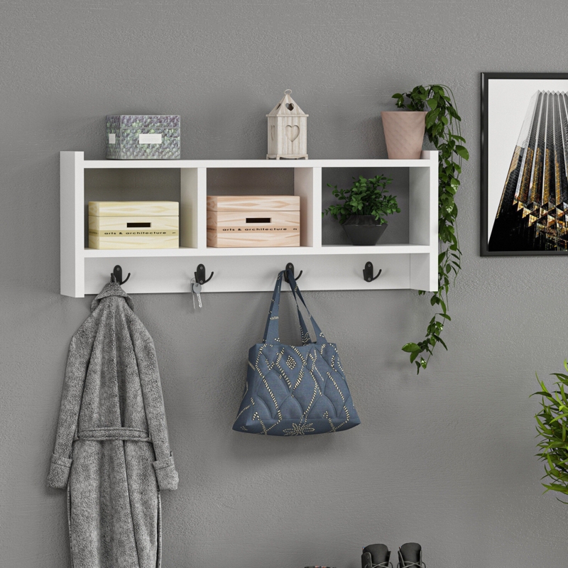 Wall Mounted Coat Rack With Shelf | Foter