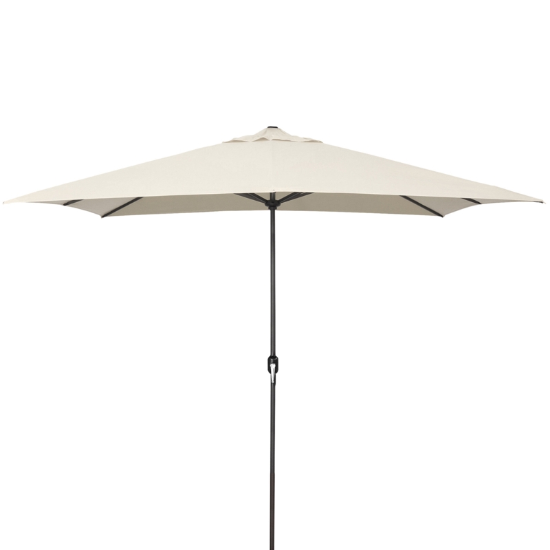 10' x 6' Rectangular Folding Outdoor Patio Umbrella with Crank Opening