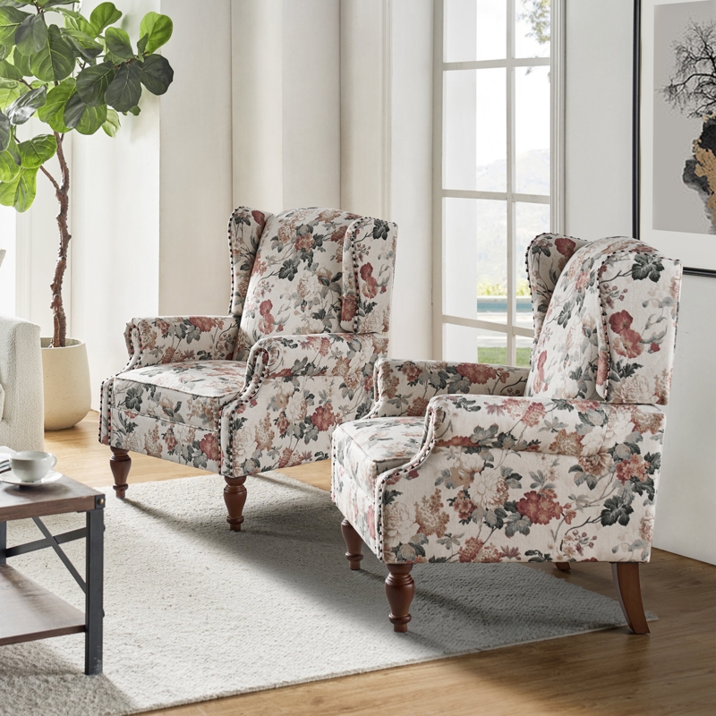 29.5 Inches Wide Polyester Armchair (Set of 2)