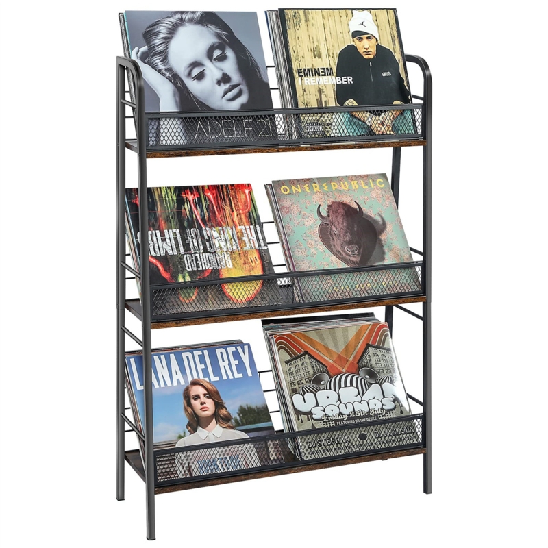 3-Tier Record Audio Rack