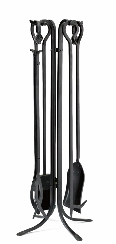 4 Piece Iron Fireplace Tool Set