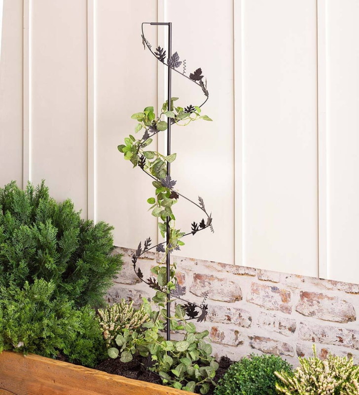 42'' H x 11.5'' W Metal Obelisk Trellis